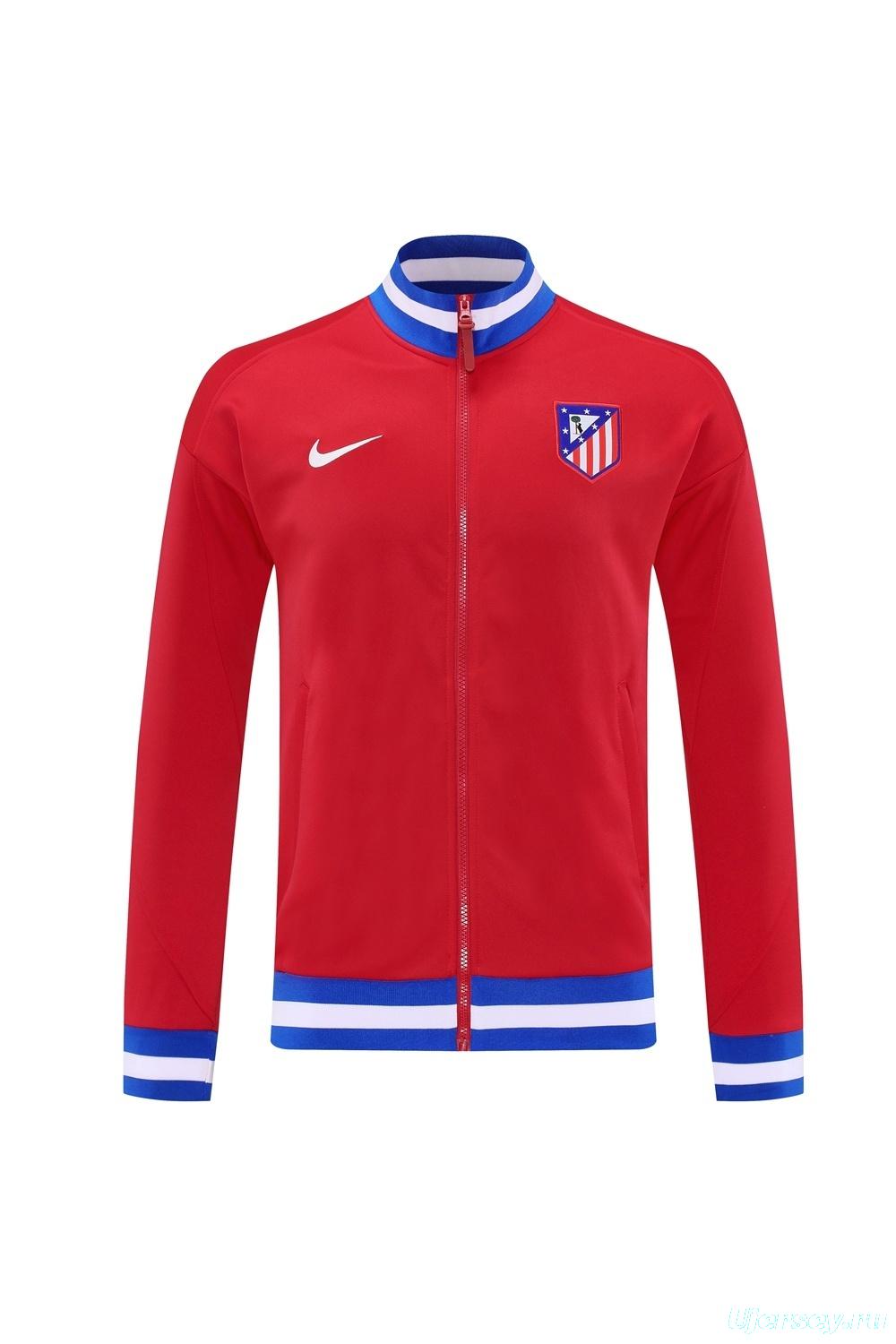 25/26 Atletico Madrid Red Full Zipper Jacket + Long Pants