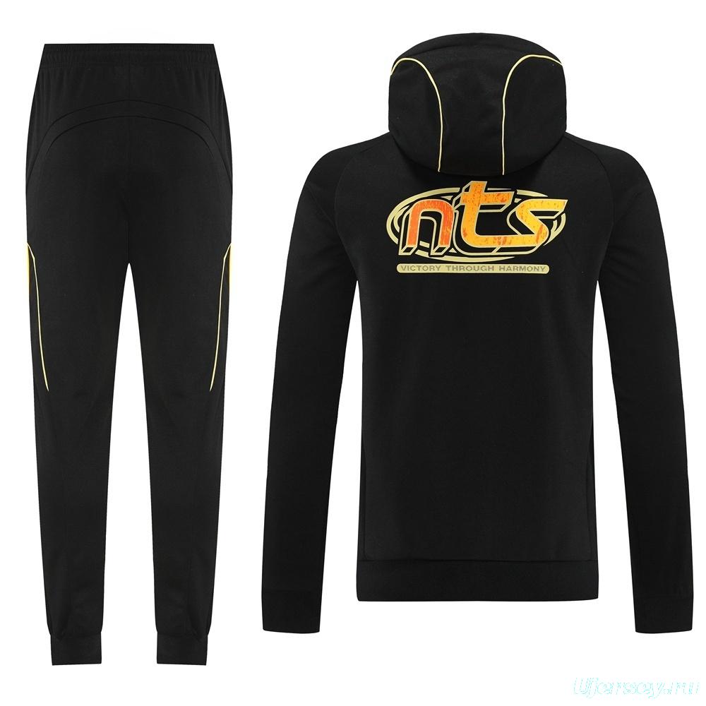 25/26 Arsenal Black Full Zipper Jacket + Long Pants