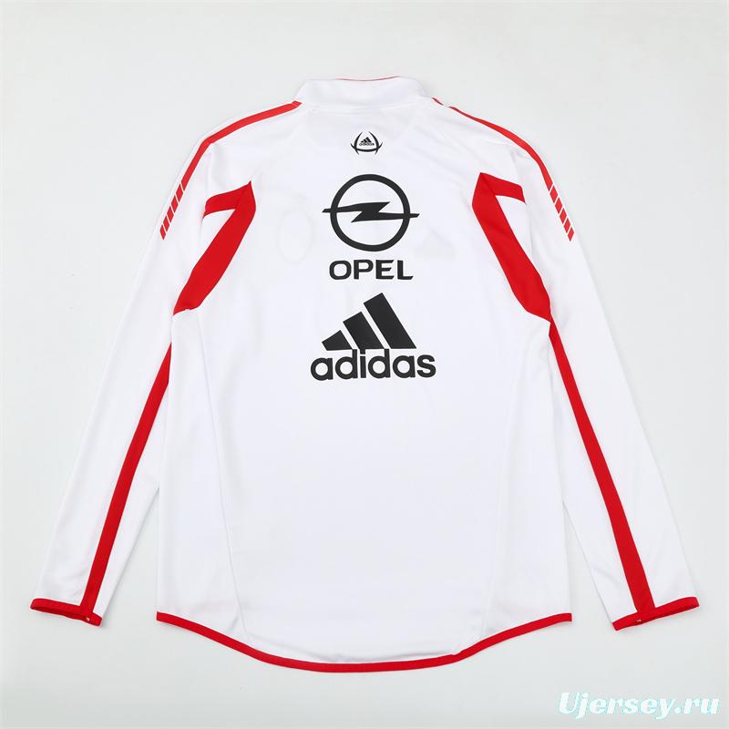 Retro 05/06 AC Milan White Half Zipper Jacket