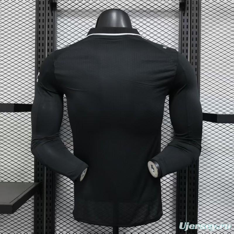 Player Version 25/26 Manchester City Away Long Sleeve Black Jersey