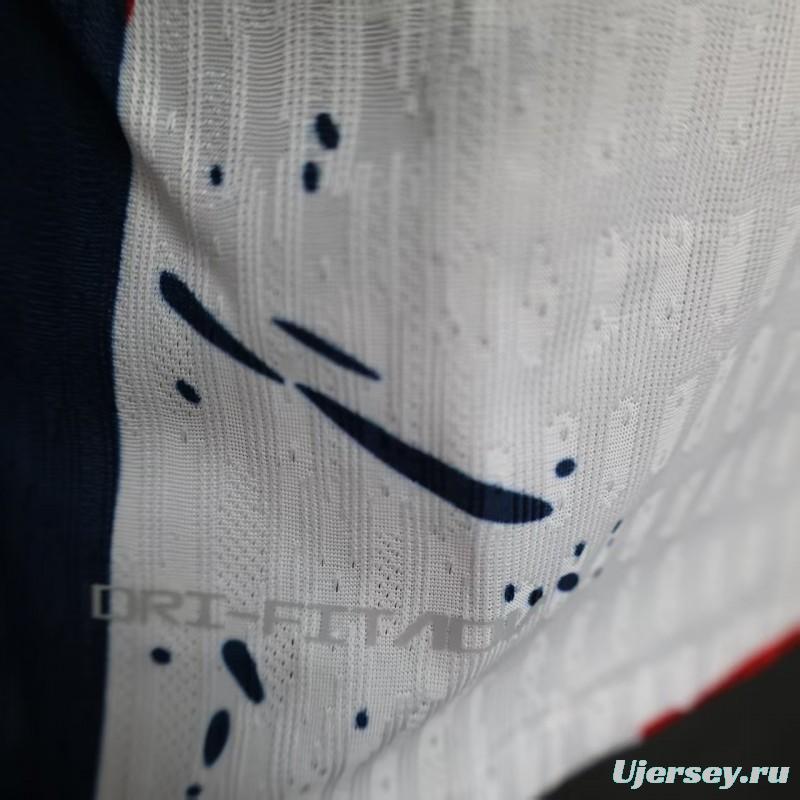 Player Version 25/26 PSG/Paris Saint-Germain White with Abstract Art Pattern Jersey