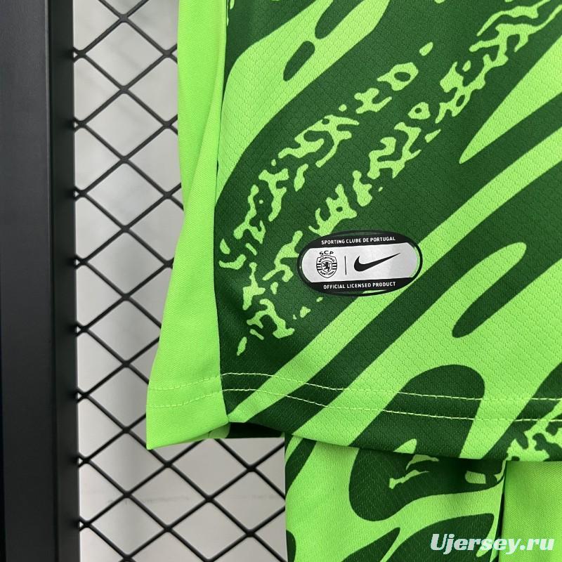 25/26 Kids Sporting Lisbon Goalkeeper Green Jersey