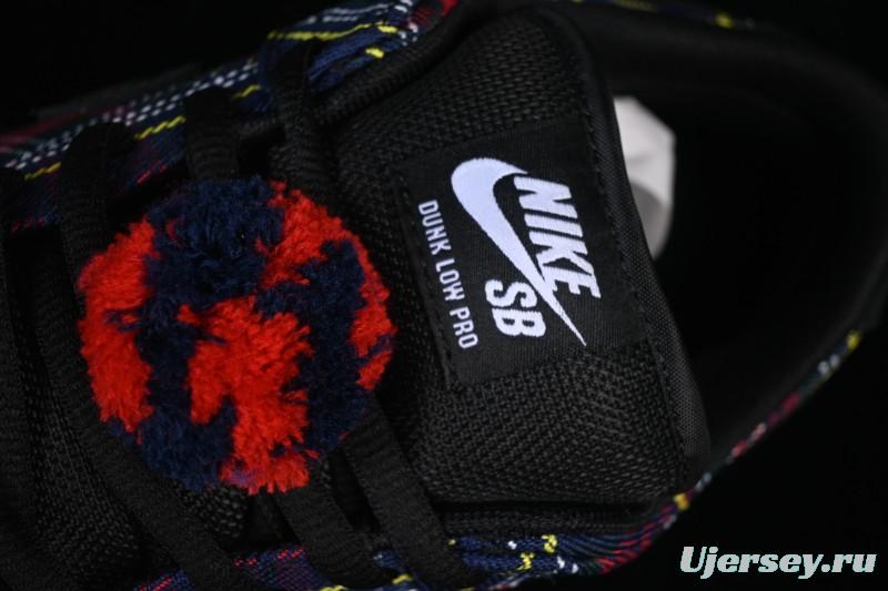 Nike SB Dunk Low Nardwuar Collaboration Scottish Plaid Low-Top Casual Skate Shoes - II1493-600