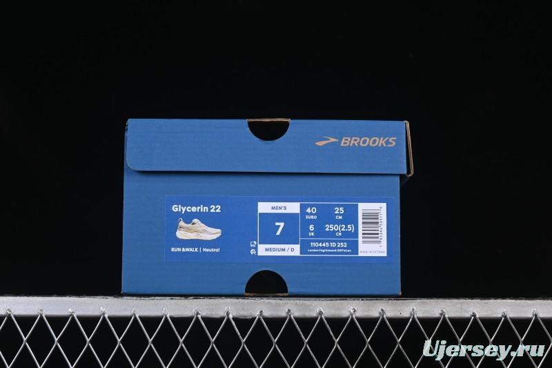 Brooks Glycerin 22 Cushioned Marathon Nitrogen Running Shoes - 1104451D052