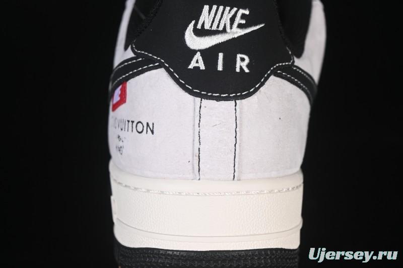 Nike Air Force 1 '07 Low LV Collaboration Black Swoosh Woven Label Casual Sneakers - CX5050-Y23