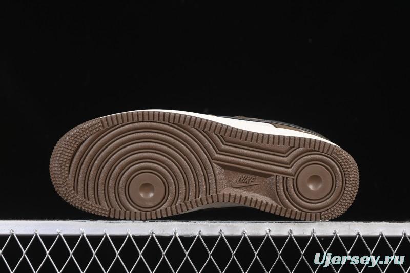 Nike Air Force 1 '07 Low LV Collaboration Military Green Silver Black Casual Sneakers - DK0188-086