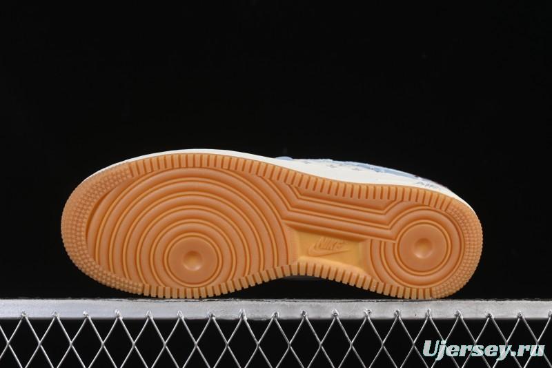 Nike Air Force 1 '07 Low Levi's White Light Blue Casual Sneakers - YF9511-814