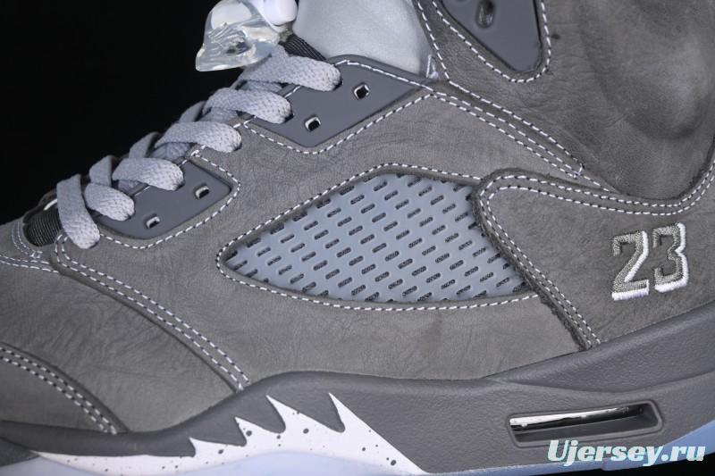 Nike Air Jordan 5 Retro Basketball Shoes with Wolf Grey Design - DD0587-002