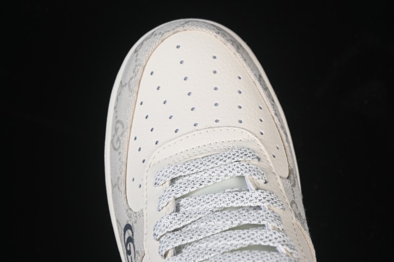 Nike Air Force 1 '07 Low Gucci Collaboration Smoke Grey Gum Low-Top Casual Sneakers - DK0188-084