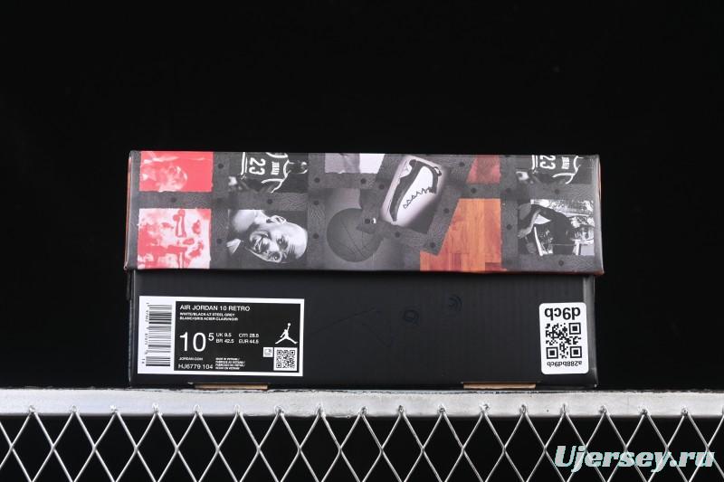 Nike Air Jordan 10 Retro Light Steel Grey Basketball Shoes - HJ6779-104