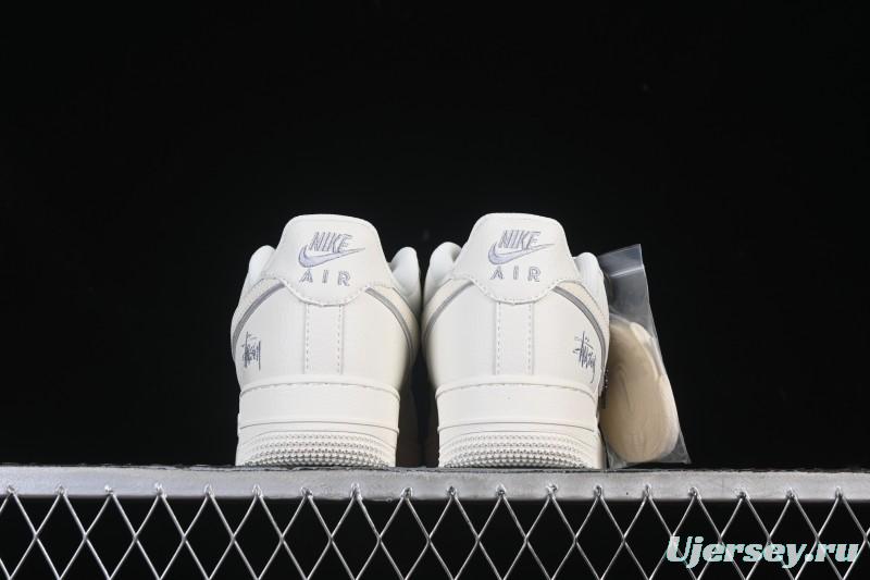 Nike Air Force 1 '07 Low Stussy Collaboration Beige Low-Top Casual Sneakers - CS5288-034