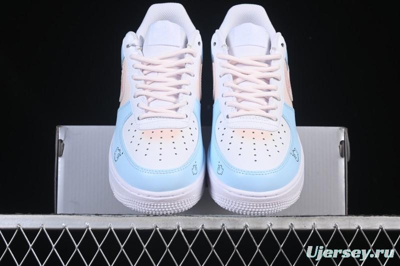Nike Air Force 1 '07 Low Casual Sneakers with Custom Design - ZH0316-107