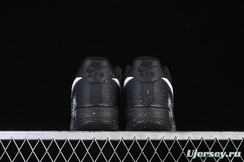 Nike Air Force 1'07 Low Two-Dimensional Theme Black Space Casual Sneakers - ZH0316-101