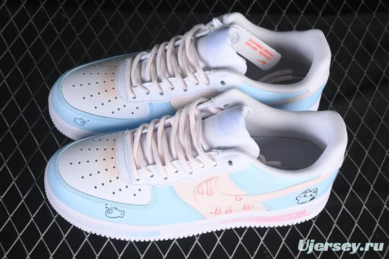 Nike Air Force 1 '07 Low Casual Sneakers with Custom Design - ZH0316-107