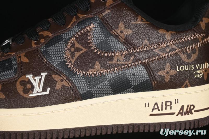 Nike Air Force 1 '07 Low LV Collaboration Coffee Gray Casual Sneakers - SC0601-563