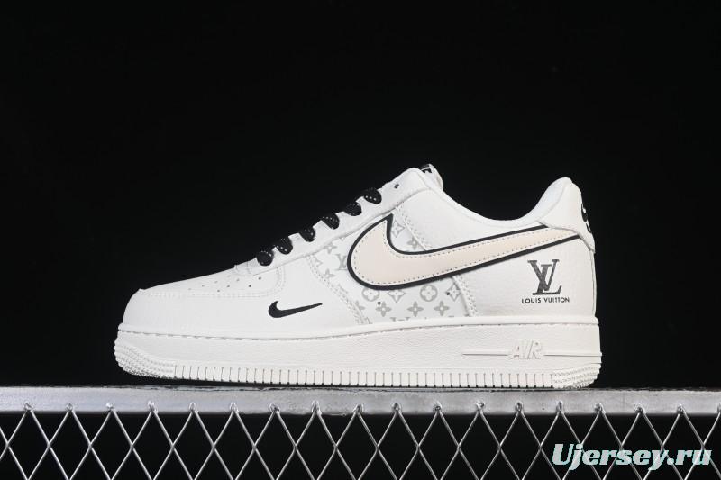 Nike Air Force 1 '07 Low LV Collaboration Off-White Small Swoosh Casual Sneakers - CS5288-035