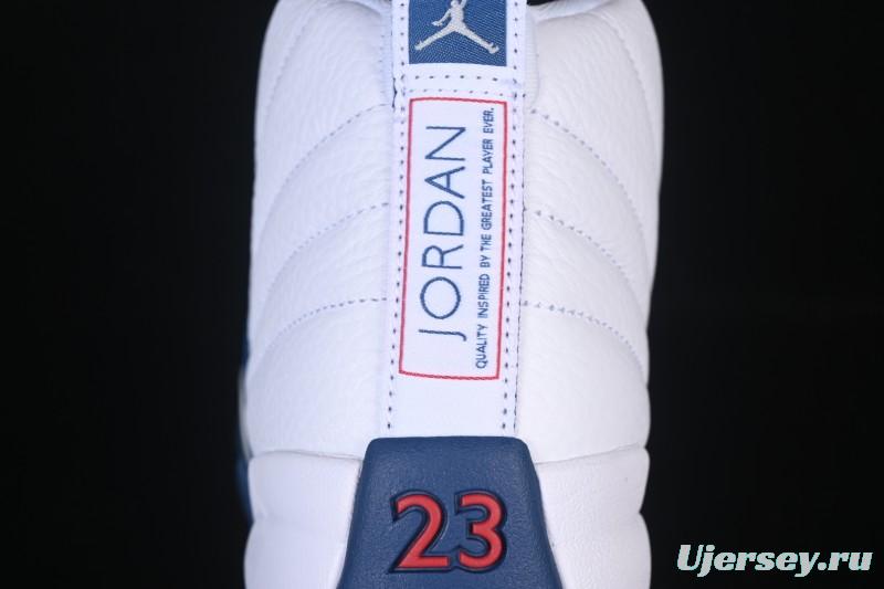 Nike Air Jordan 12 Retro French Blue And White Basketball Shoes - CT8013-114