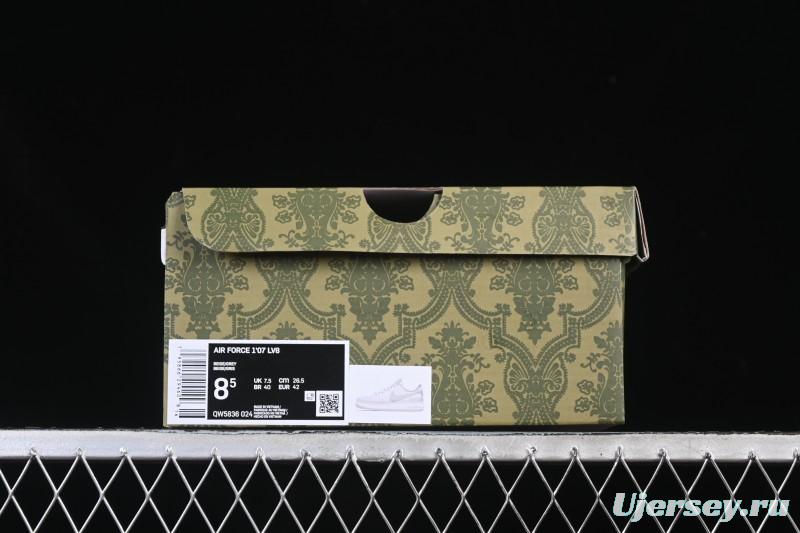 Nike Air Force 1 '07 Low Gucci Collaboration Ghost Face Beige Gray Casual Sneakers - QW5836-024