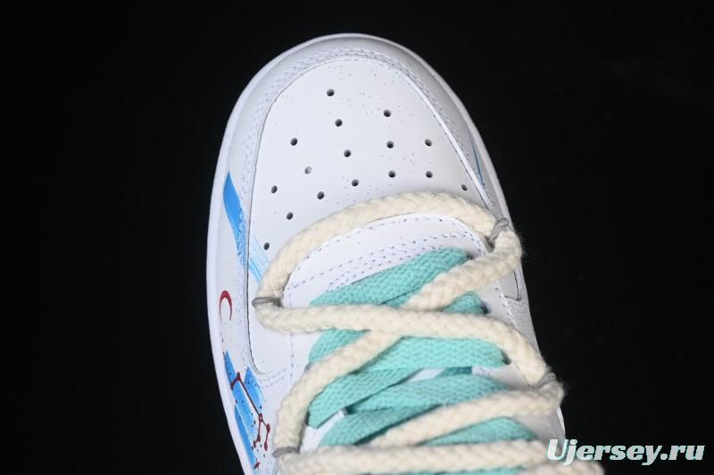 Nike Air Force 1 '07 Low Aries Hand-Painted Doodle Zodiac Series Casual Sneakers - 321-419