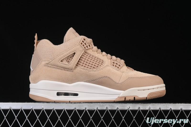 Nike Air Jordan 4 Retro Cozy Girl Warm Yellow Sneakers - HV0823-200