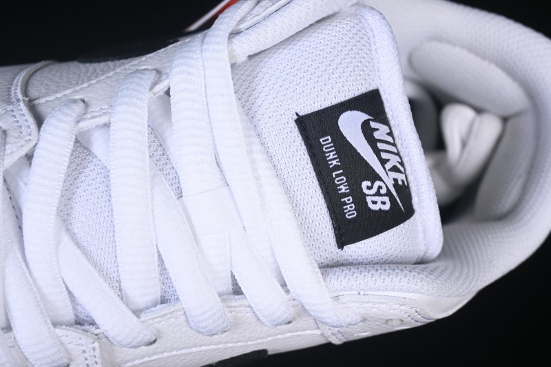 Nike SB Dunk Low Classic White Black Low-Top Casual Skate Shoes HF3704-100