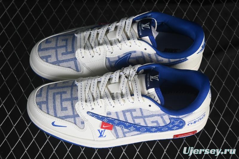 Nike Travis Scott x Fragment Design x Air Jordan 1 Low OG SP AJ1 Low Top Casual Sneakers - SC0601-055