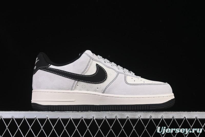 Nike Air Force 1 '07 Low LV Collaboration Black Swoosh Woven Label Casual Sneakers - CX5050-Y23
