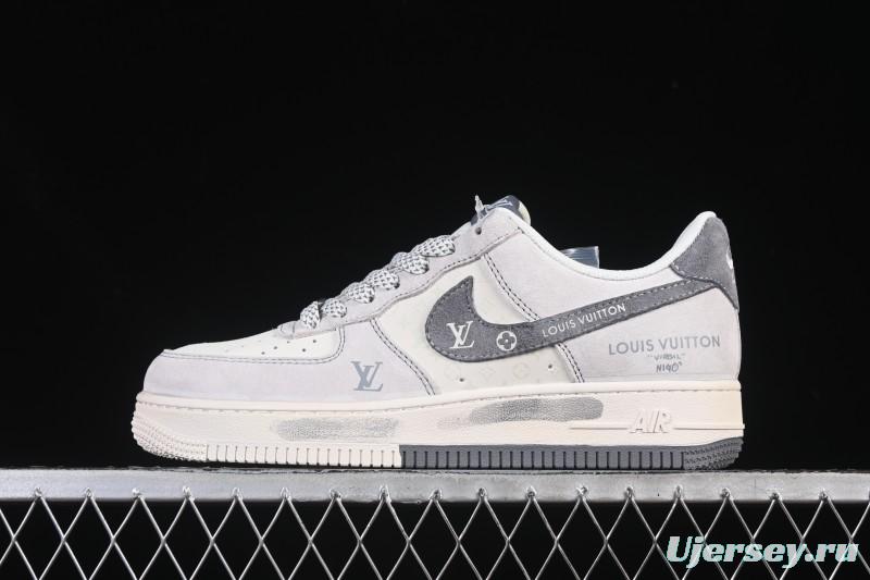 Nike Air Force 1'07 Low LV Collaboration Dual-Tone Gray Graffiti Casual Sneakers - CX5050-Y07