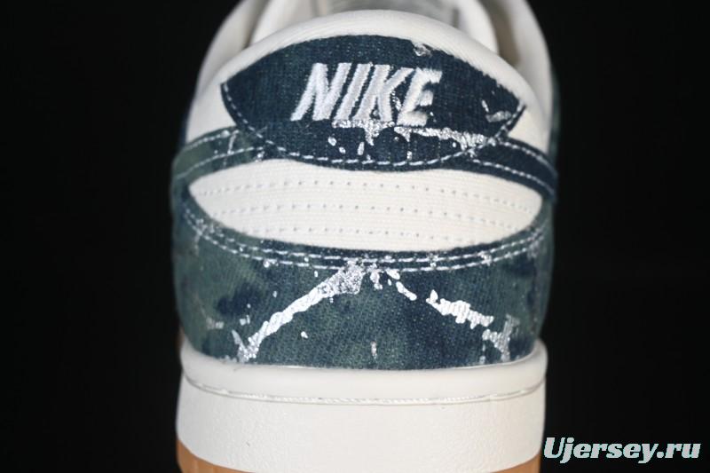 Nike SB Dunk Low Military Green Woven Custom Low-Top Casual Skate Shoes - SC0601-464