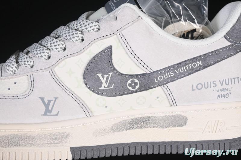 Nike Air Force 1'07 Low LV Collaboration Dual-Tone Gray Graffiti Casual Sneakers - CX5050-Y07