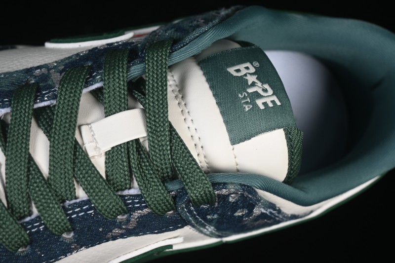 Nike SB Dunk Low BAPE Collaboration White Army Green Anniversary High-End Custom Low-Top Casual Skate Shoes - SC0601-465