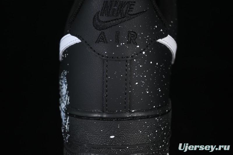 Nike Air Force 1'07 Low Two-Dimensional Theme Black Space Casual Sneakers - ZH0316-101