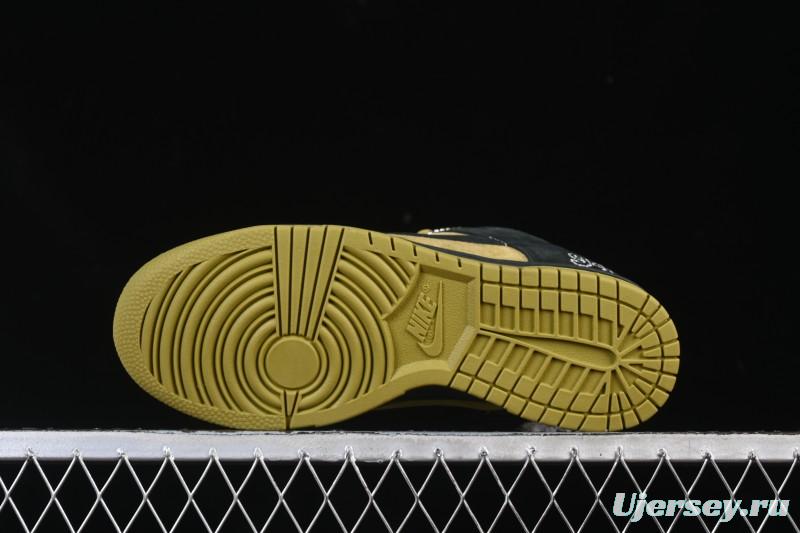 Nike Supreme Dunk SB Dunk Low Brown Yellow Casual Skate Shoes - HQ8487-300