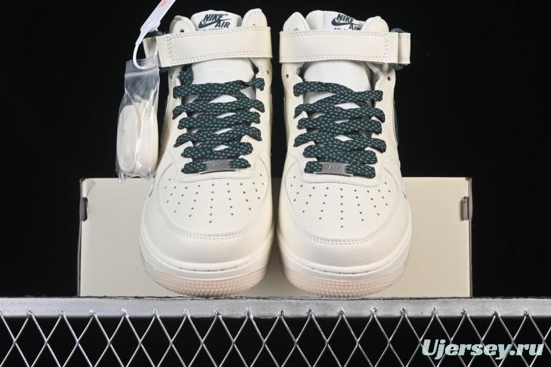 Nike Air Force 1'07 Mid Casual Shoes with Reflective Design and Full-Length Air Cushion - XL0236-235