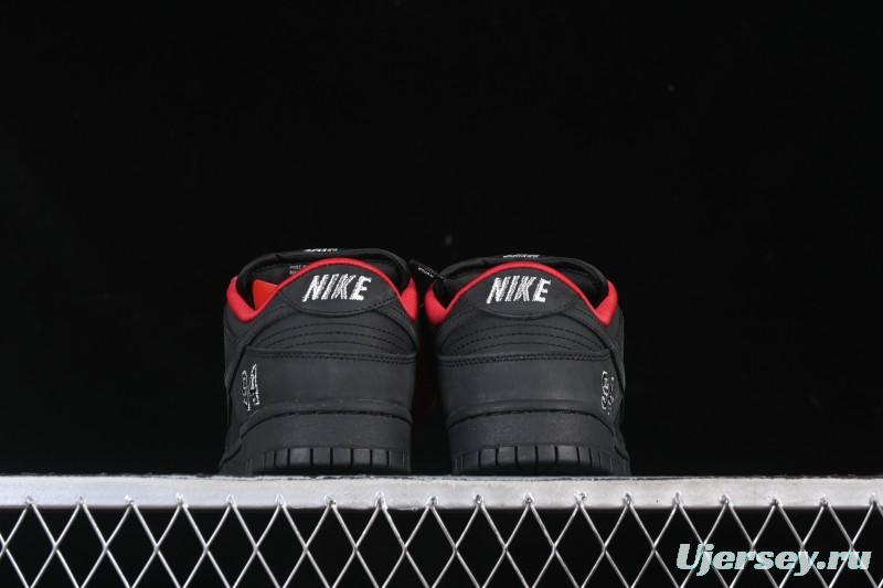 Nike Supreme x Nike SB Dunk Low Ocean Fog Limited Edition Black Warrior Low Top Casual Skate Shoes - HQ8487-001
