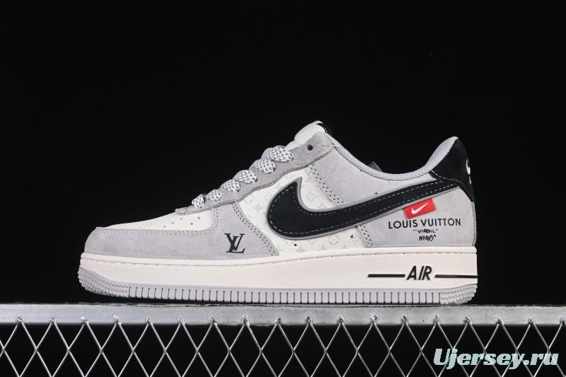 Nike Air Force 1 '07 Low LV Collaboration Pig Eight Rice Gray Black Casual Sneakers - MZ9588-810
