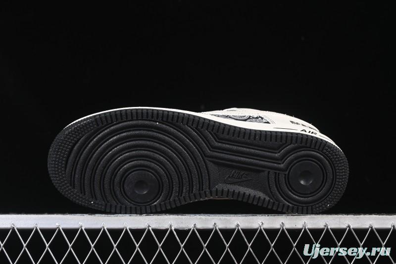 Nike Air Force 1'07 Low Cashew Flower Classic White Black Low-Top Casual Sneakers - ZD1988-005