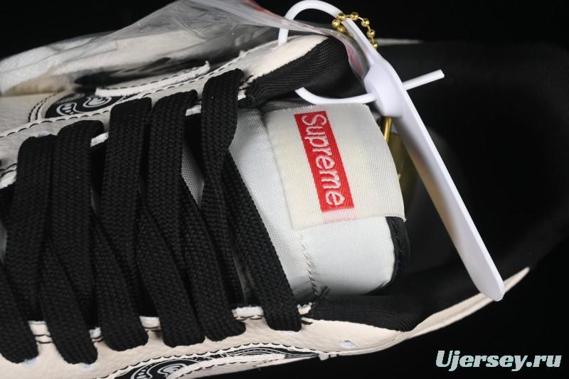 Nike Air Force 1'07 Low Cashew Flower Classic White Black Low-Top Casual Sneakers - ZD1988-005