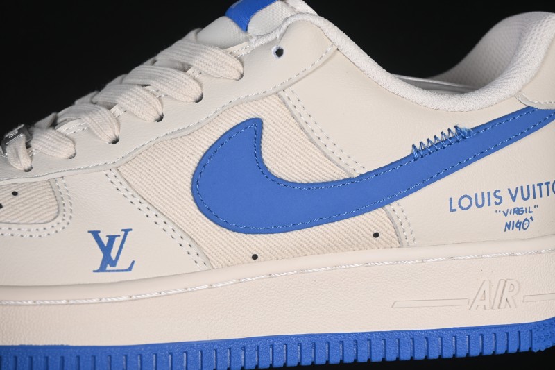Nike Air Force 1 '07 Low LV Collaboration Mesh Panel Light Blue Low-Top Casual Sneakers - QW5836-025