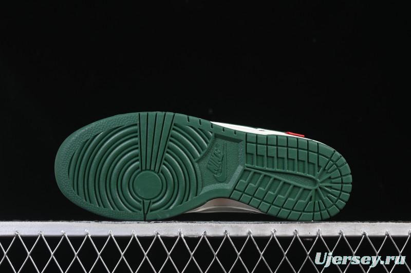 Nike SB Dunk Low BAPE Collaboration White Army Green Anniversary High-End Custom Low-Top Casual Skate Shoes - SC0601-465