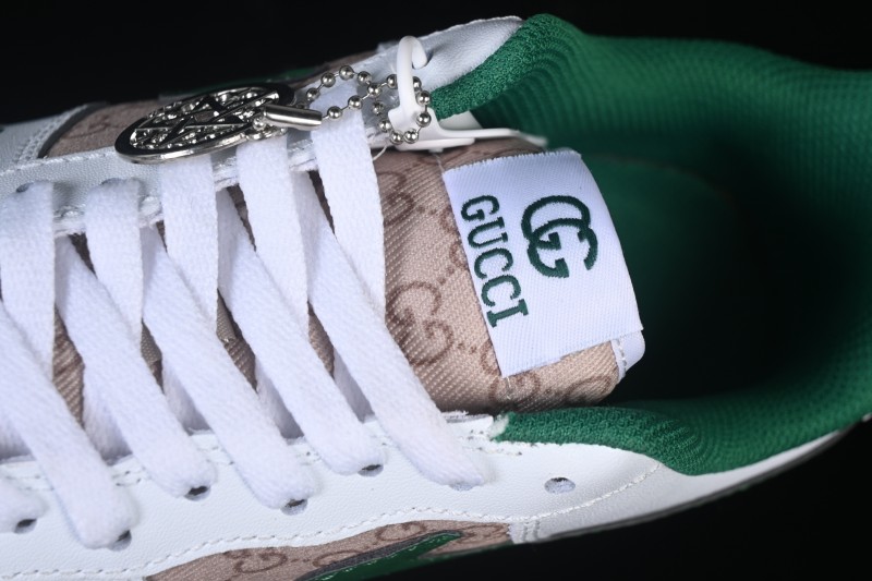 Nike Air Force 1 '07 Low Gucci Collaboration Pattern Grass Green Casual Sneakers - AH8462-004