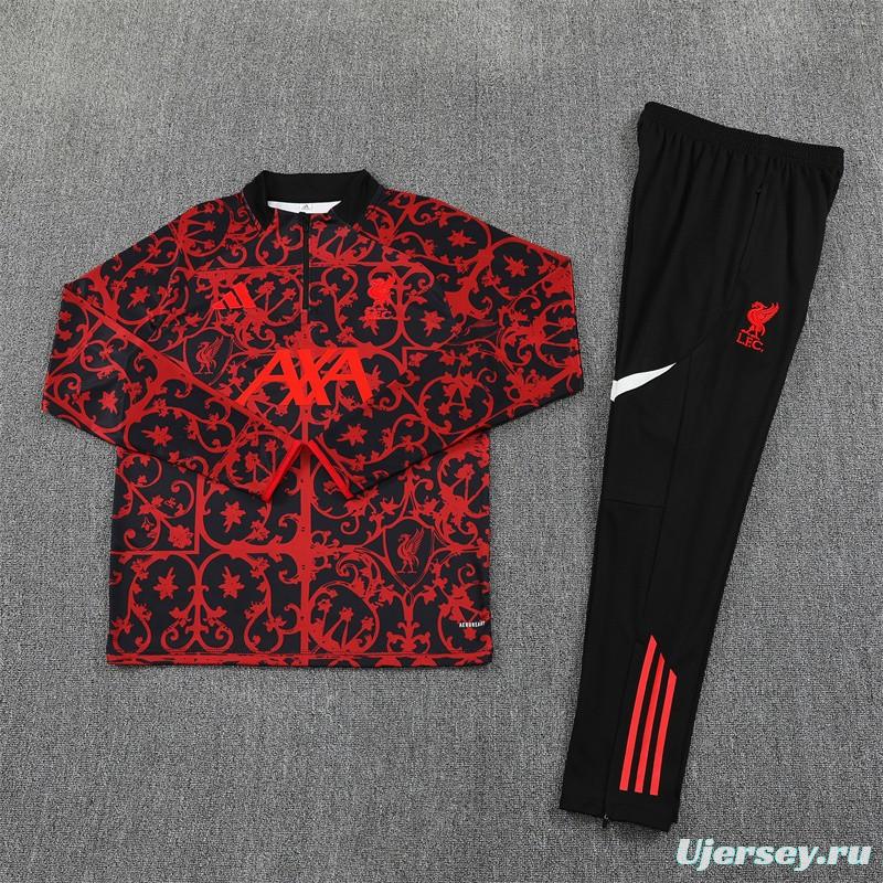 25/26 Liverpool Red Camouflage Half Zipper Jacket+Long Pants