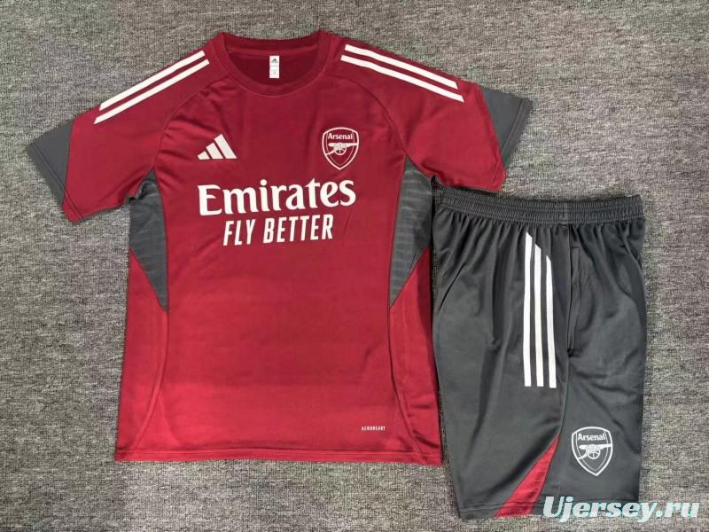 25/26 Kids Arsenal Red Short Sleeve Jersey+Shorts