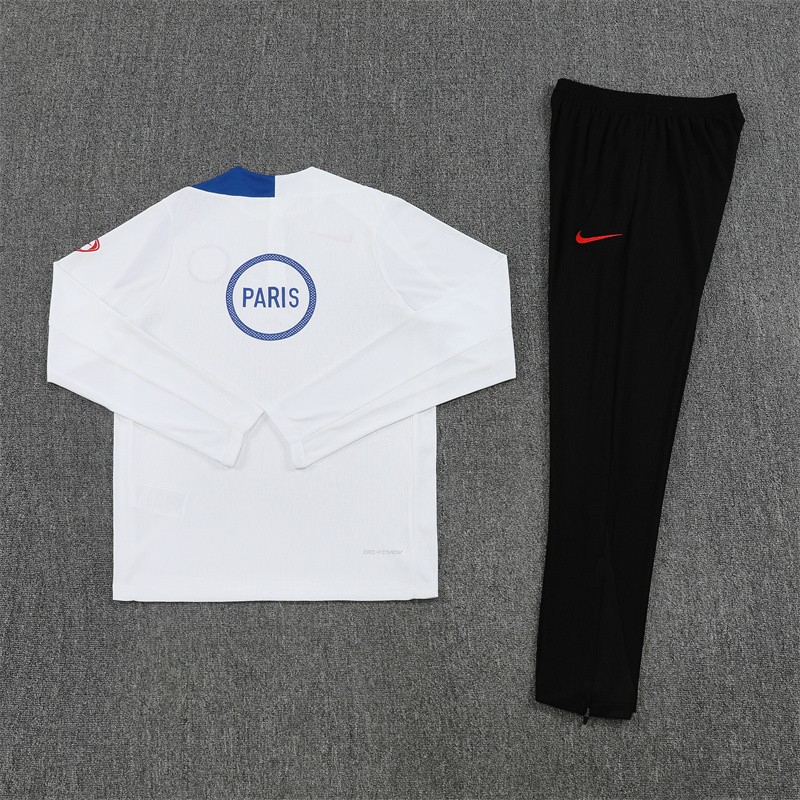 Player Version 25/26 Paris White T90 Half Zipper Jacket+Long Pants
