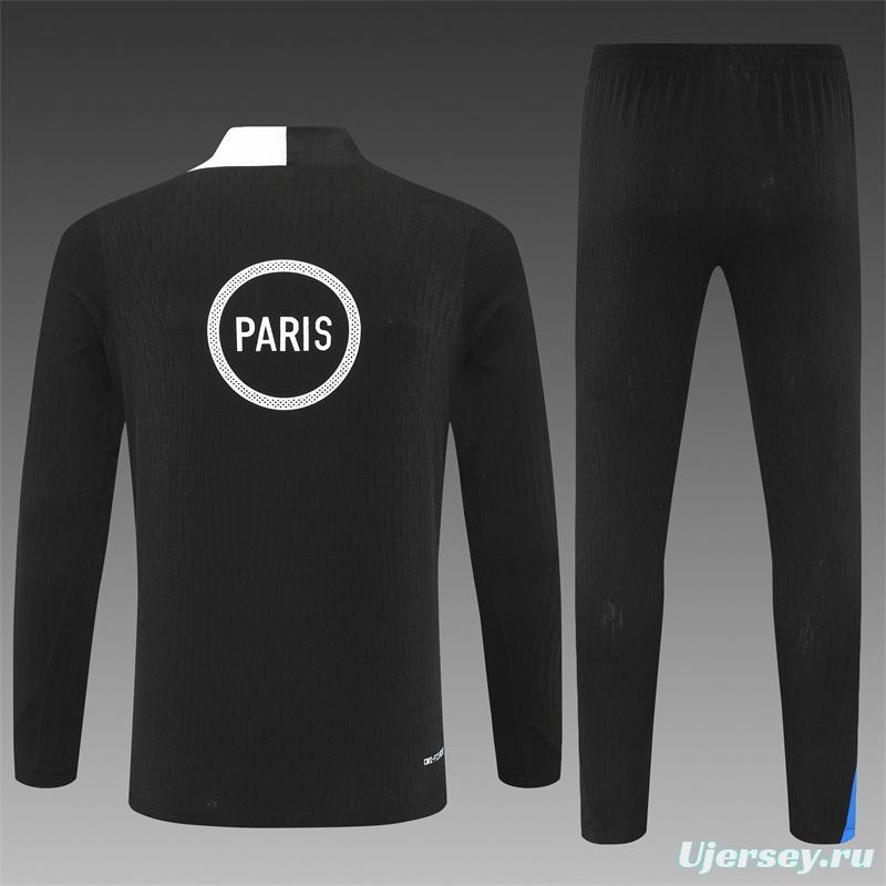 Player Version 25/26 PSG Black T90 Half Zipper Jacket+Long Pants