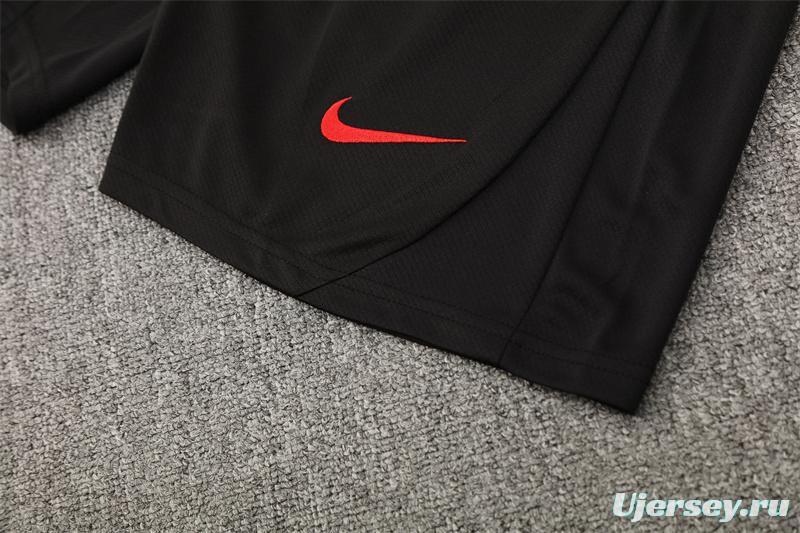 25/26 PSG Black T90 with XS Short Sleeve+Soccer Shorts