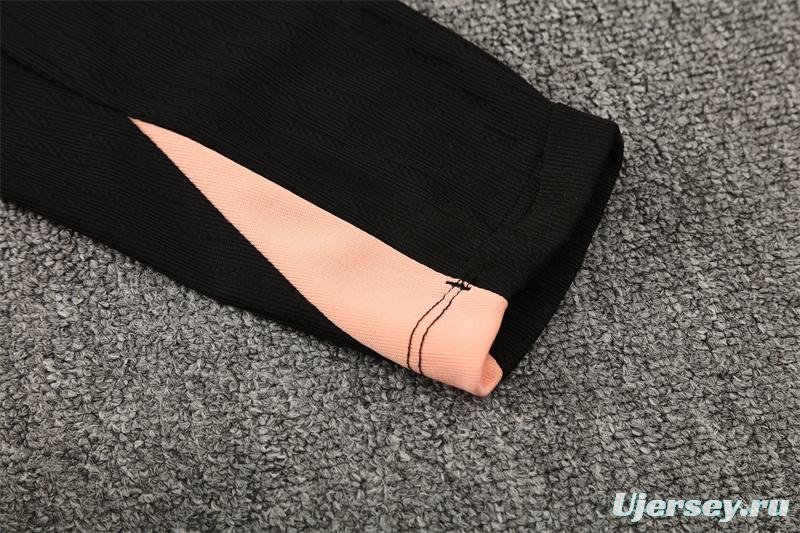 Player Version 25/26 France Black Half Zipper Jacket+Long Pants