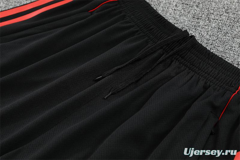 25/26 Manchester United Red Black Camouflage Short Sleeve Jersey+Shorts with XS