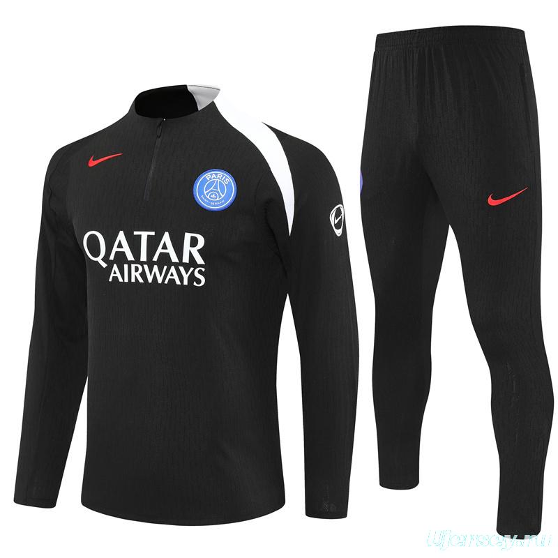 Player Version 25/26 PSG Black T90 Half Zipper Jacket+Long Pants