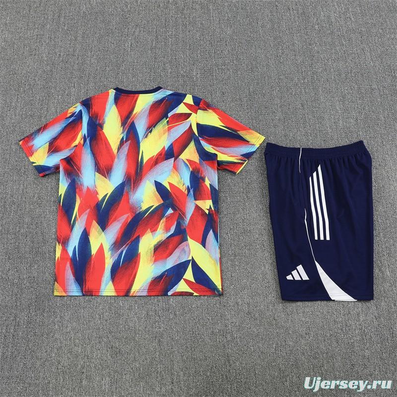 25/26 Arsenal Yellow Red Camouflage Short Sleeve Jersey+Shorts With XS